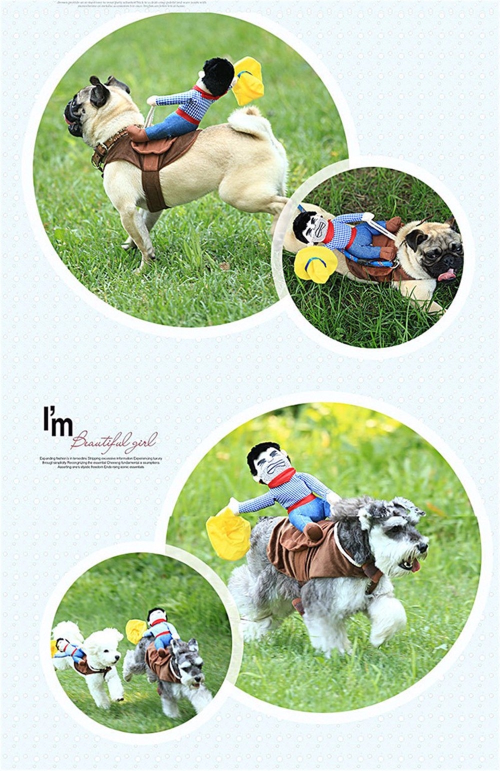Funny Cowboy Dog Costume